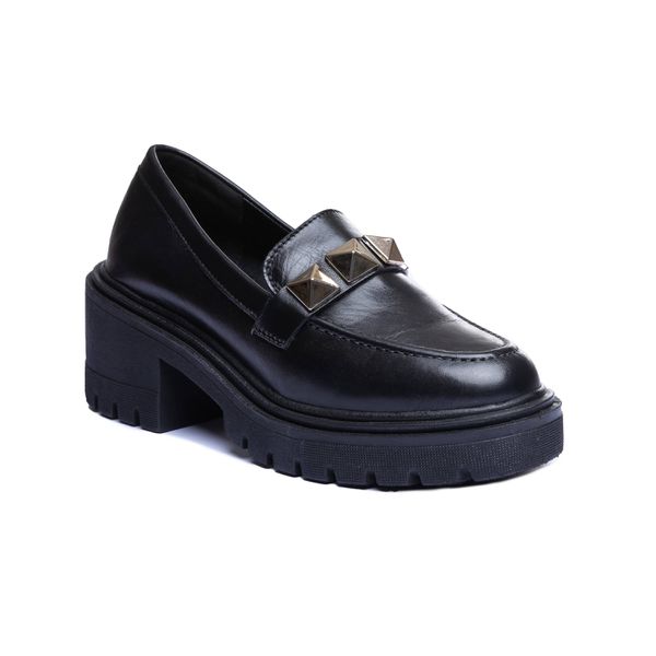 Mocassim Nungwi Couro Preto - VIA MISS | Calçados Femininos
