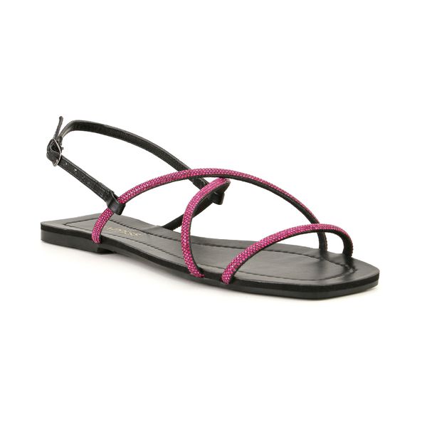 Sandália Rasteira Estela Pink - VIA MISS | Calçados Femininos