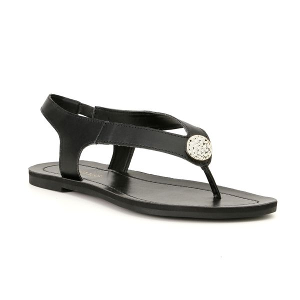 Sandália Rasteira Serena Preto - VIA MISS | Calçados Femininos