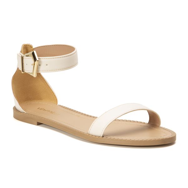 Sandália Rasteira Itália Off White - VIA MISS | Calçados Femininos