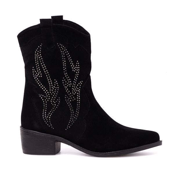 Bota Western Texas Hunt Fire Preto - VIA MISS | Calçados Femininos