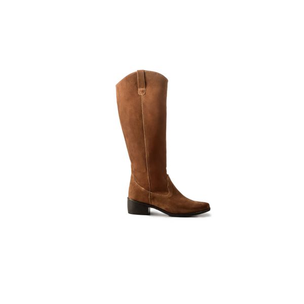 Bota Western Luisiana Rayville Palha - VIA MISS | Calçados Femininos