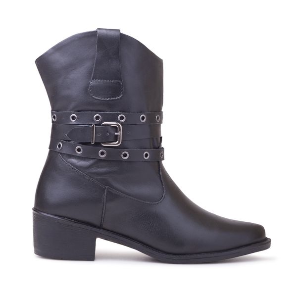 Bota Western Tennessee Lynchburg Couro Preto - VIA MISS | Calçados Femininos