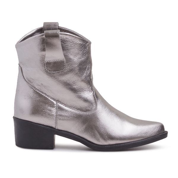 Bota Western Mississippi Ocean Springs Couro Inox - VIA MISS | Calçados Femininos