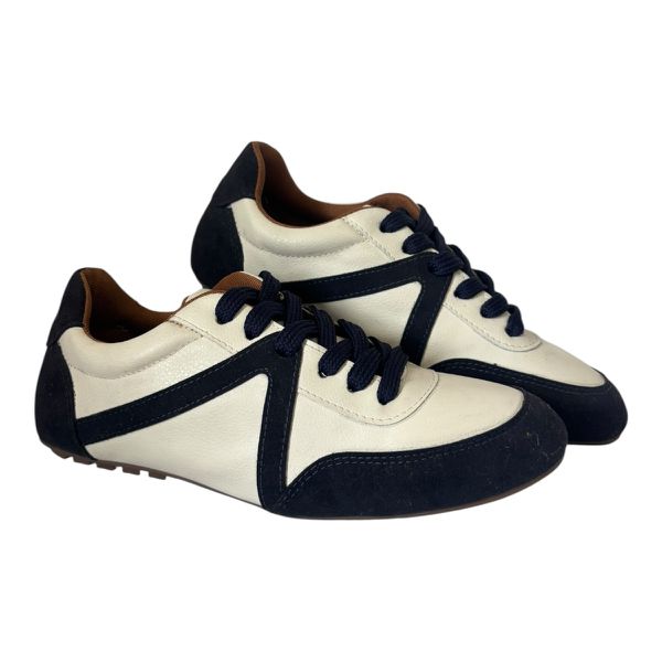 Tenis Retro Eudora Off White com Marinho
