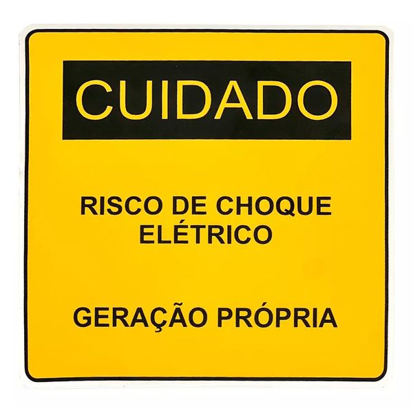 PLACA DE GERAÇÃO PRÓPRIA DE ENERGIA SINALIZAÇÃO CPFL