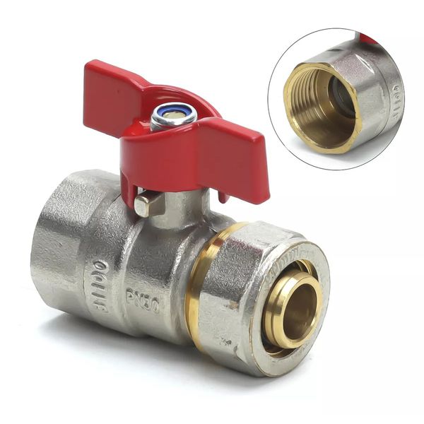 VALVULA ESFERA LATAO 3/4 SAIDA TUBO MULTICAMAD 20MM VIAPRESS