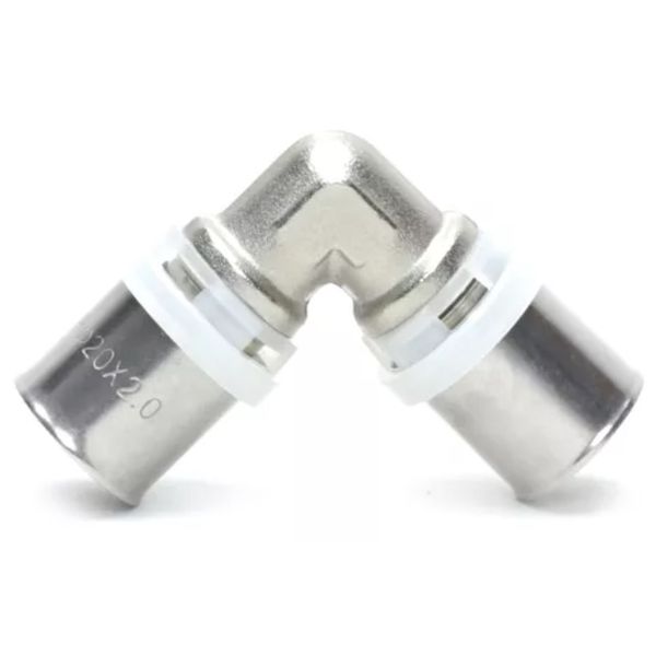 COTOVELO 20X20 MM TUBO MULTICAMADAS PEX PRENSAR JOELHO 90