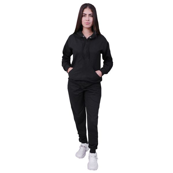 Kit Blusa de Frio Feminina + Calça Moletom Forrada Preta