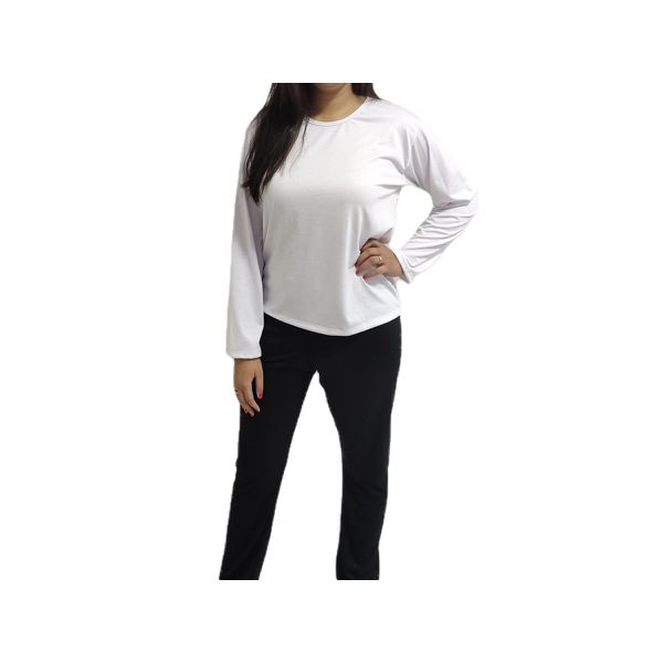 Conjunto Pijama de Frio Feminino Manga Longa Malha PV