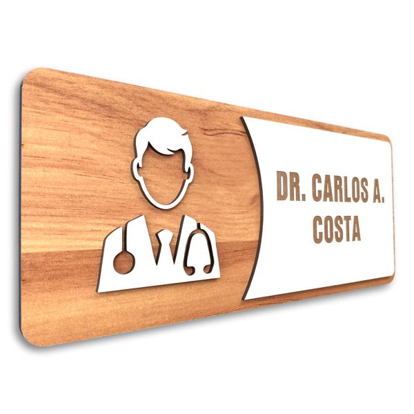 Placa De Sinalização | Dr. - MDF 30x13cm