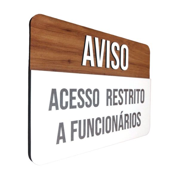 Placa De Sinalização | Aviso - MDF 30x21cm