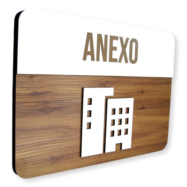 Placa De Sinalização | Anexo - MDF 30x21cm