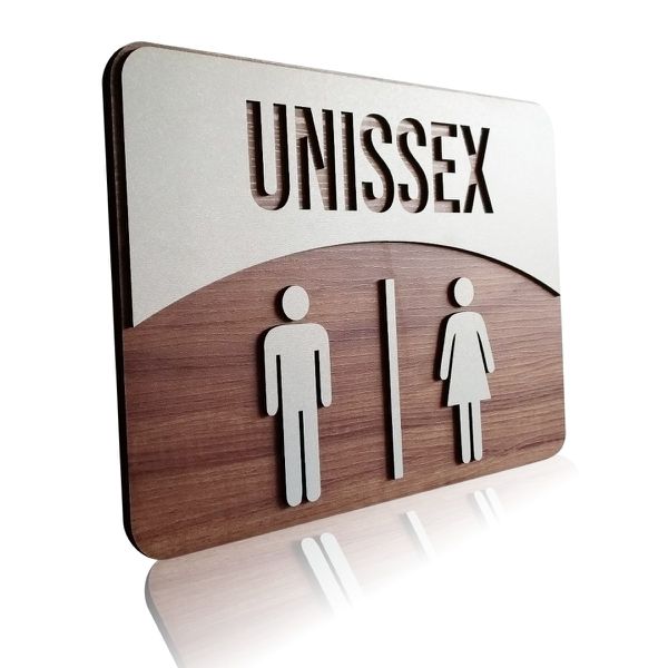 Placa De Sinalização | Unissex - MDF 30x21cm