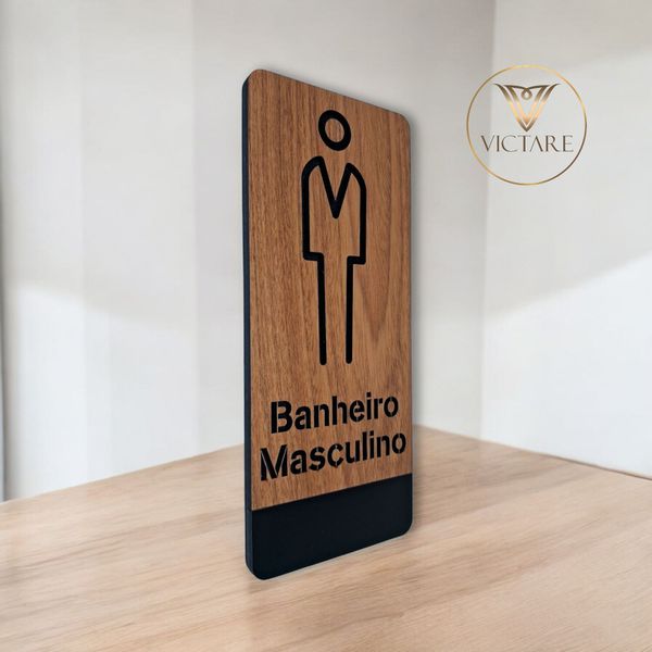 Placa De Sinalização | Banheiro Masculino
