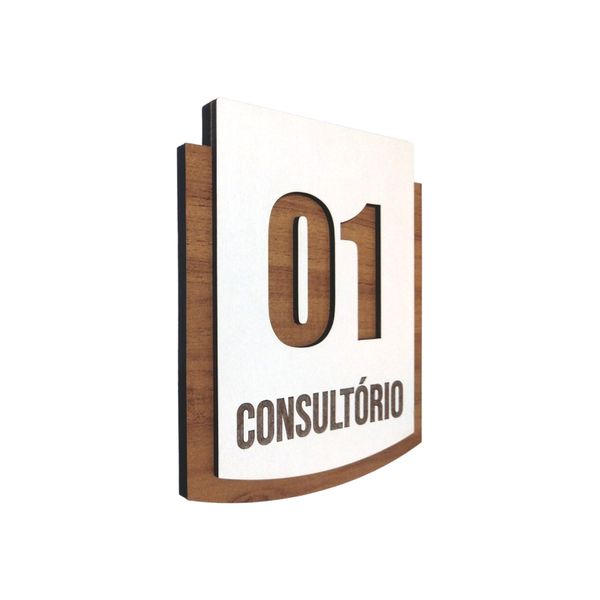 Placa de Sinalização - Consultório - MDF 15x13cm 