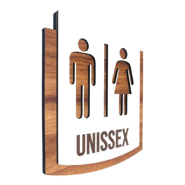 Placa De Sinalização | Unissex - MDF 15x13cm