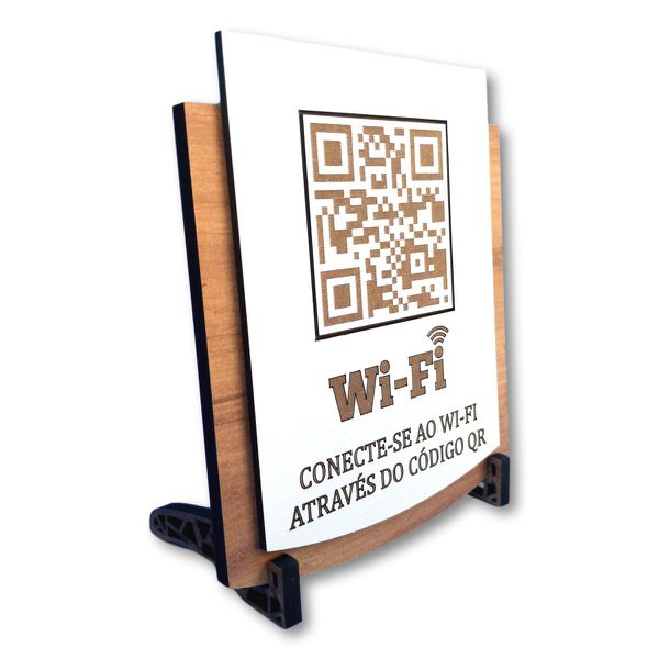 Placa De Sinalização | Uso de Wi-Fi - QR 