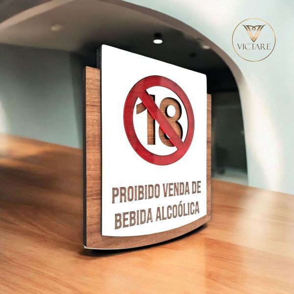 Placa De Sinalização | Proibido venda para menores