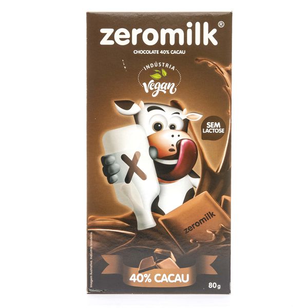 Chocolate 40% Cacau Vegan Zeromilk 80g