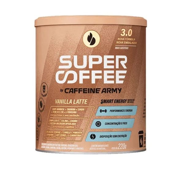 SUPERCOFFEE 3.0 VANILLA LATTE 220G CAFFEINE ARMY