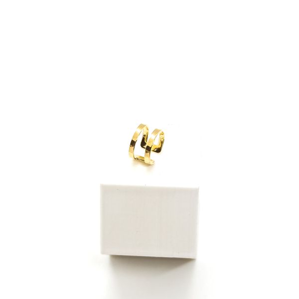 Piercing Fake Duplo Basic Banhado a Ouro