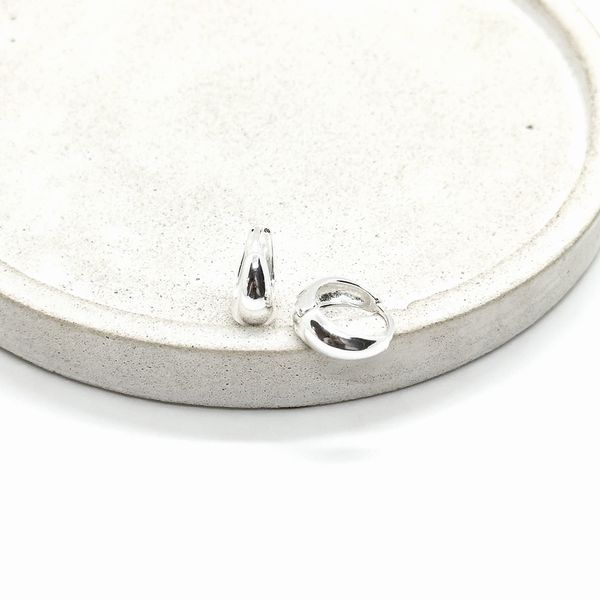 Brinco Argola G Lisa Abaulada em Prata 925