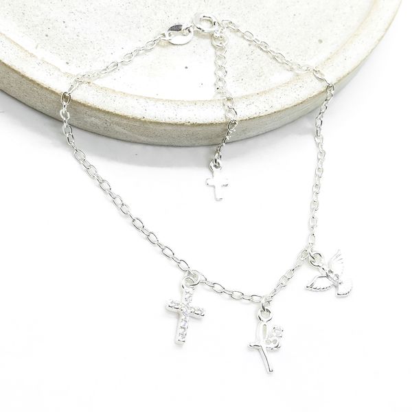 Pulseira Religiosa em Prata 925