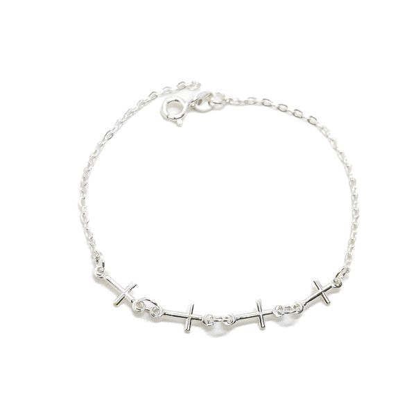 Pulseira Crucifixos em Prata 925