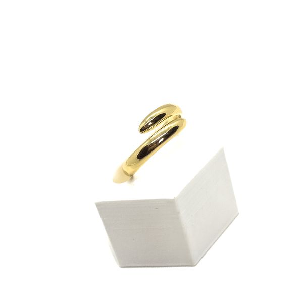 Anel Ajustável Frontal Basic Banhado a Ouro 