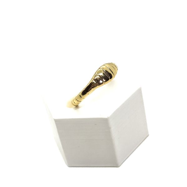 Anel Ajustável Minimal Riscadinho Banhado a Ouro
