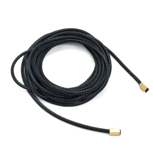 Colar Courinho Preto Basic Banhado a Ouro