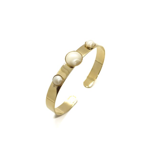 Bracelete Trio Madrepérola Banhado a Ouro