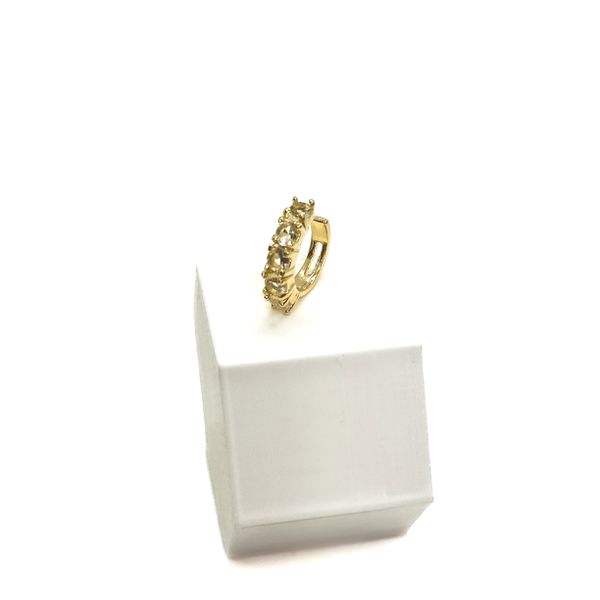 Piercing Fake Citrino Banhado a Ouro 