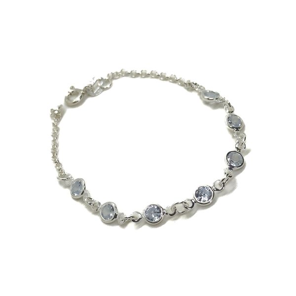 Pulseira Infantil Zircônias em Prata 925