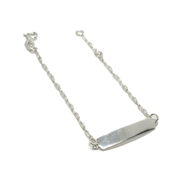 Pulseira Infantil Plaquinha Basic em Prata 925