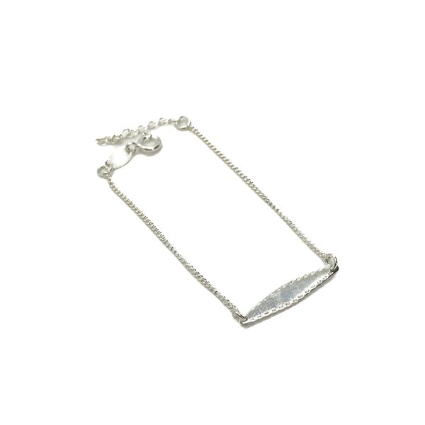 Pulseira Infantil Plaquinha P em Prata 925