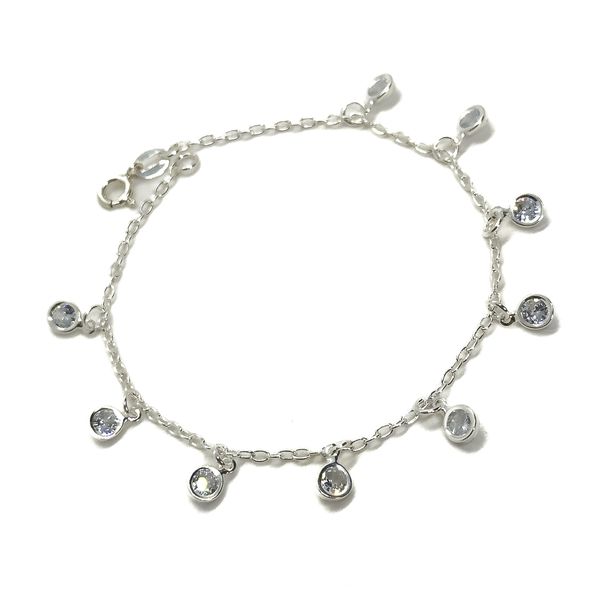 Pulseira Zircônias em Prata 925