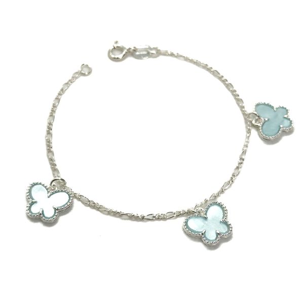 Pulseira Borboletas em Prata 925