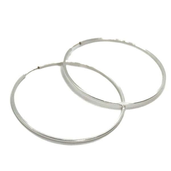 Brinco Argola Fina Basic em Prata 925