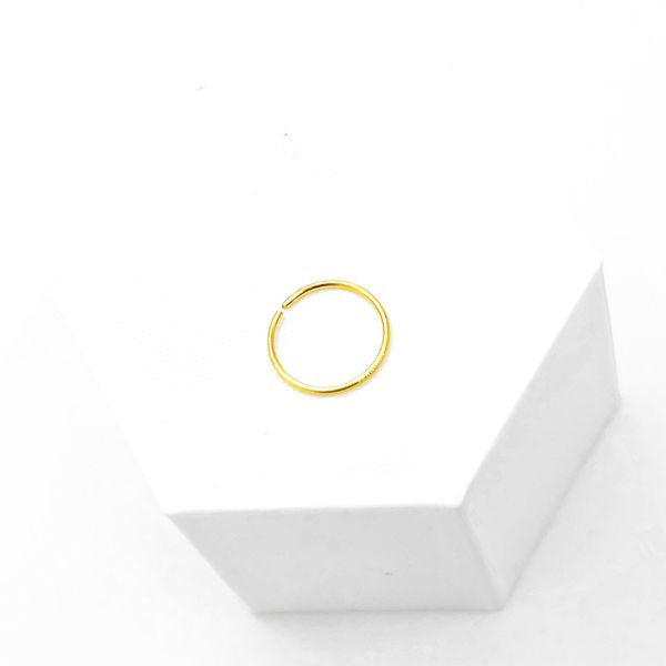 Piercing para Nariz Liso em Aço com Banho de Ouro