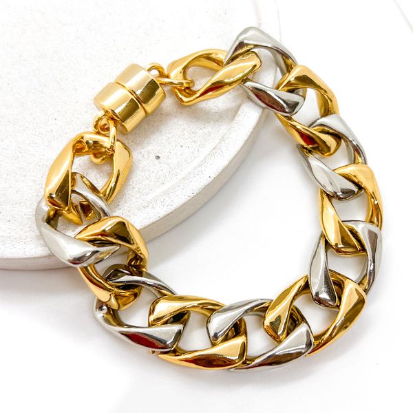 Pulseira Maxxi Elos Quadrados Mix de Banhos