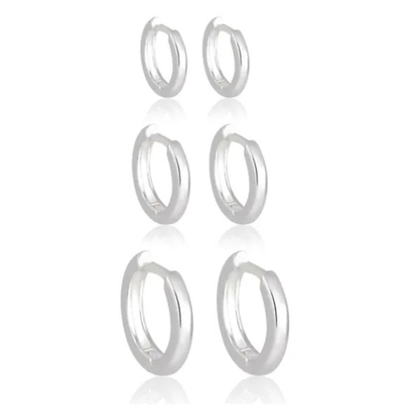 Trio Argola Click Lisa Prata 925 