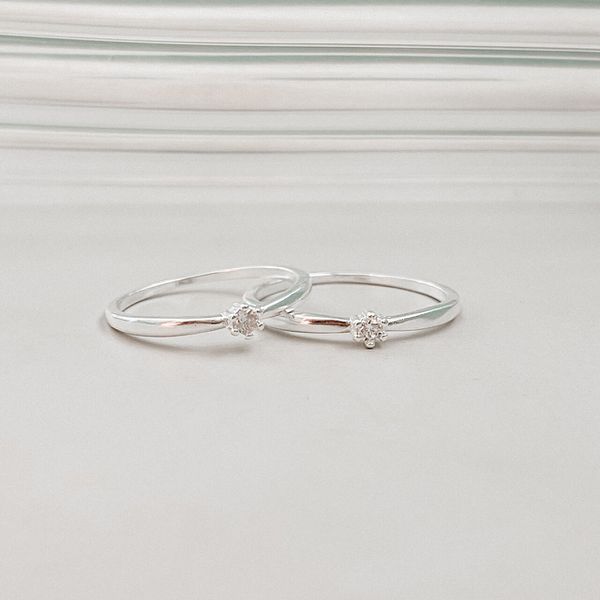 Anel Solitário Eva Prata 925 