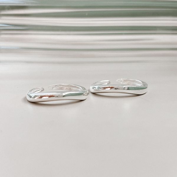 Anel Regulável Orgânico Prata 925 