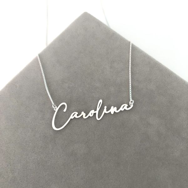 Colar Nome Personalizado Prata 925