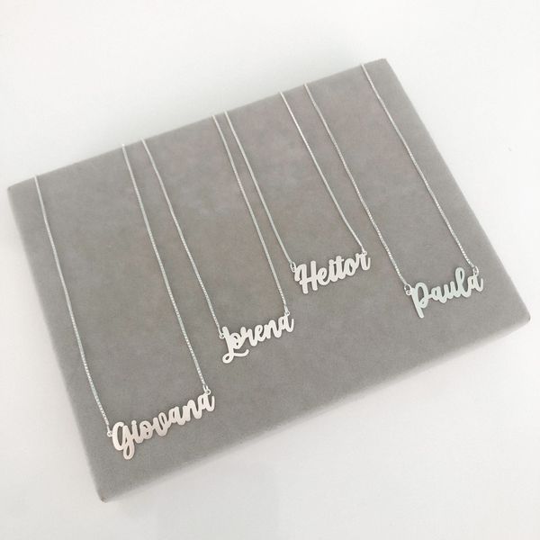 Colar Nome Personalizado 2 Prata 925 