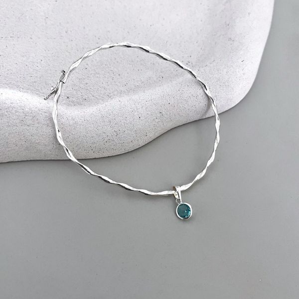 Pulseira Torcida Turmalina Prata 925 