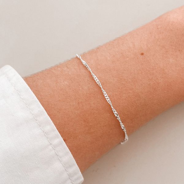 Pulseira Singapura Prata 925
