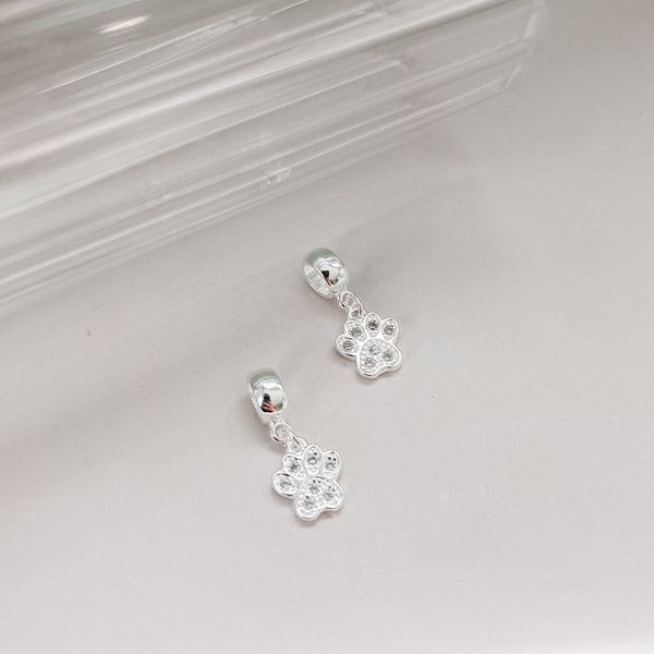 Berloque Patinha Cravejada Prata 925